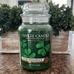 Yankee Candle Lucky Shamrock Green Scented Jar